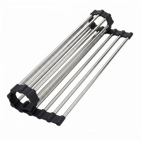 Roll-Up Dish Drying Rack For Sink Rea P12298 Black