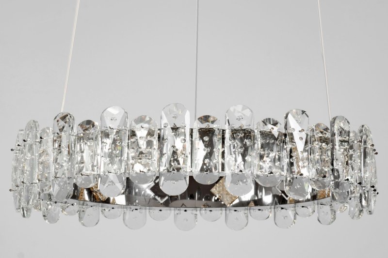 Pendant LED Lamp TOOLIGHT APP1041-CP Cristal + remote control Round 1-light point 44 W 39x39x10-102cm