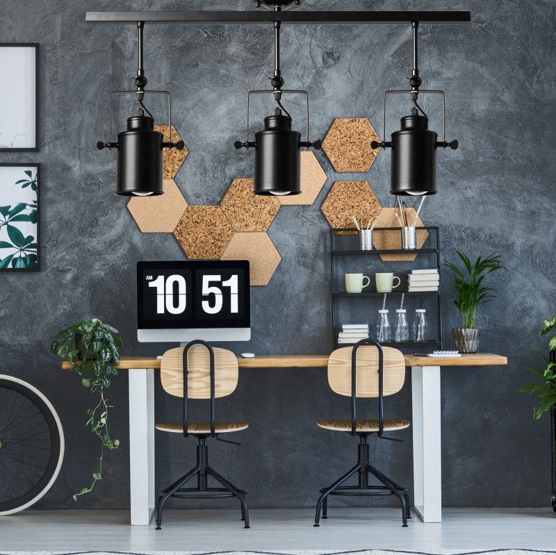 Pendant Lamp TOOLIGHT APP487-3C SPOT 3 Black 3-light points E27 10,5x70x38cm