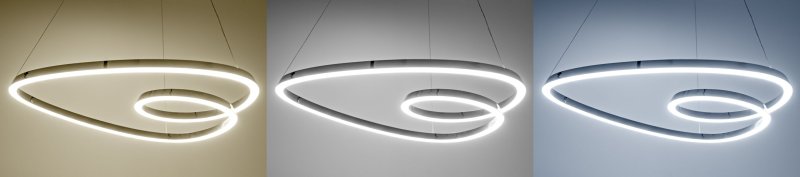 Pendant LED Lamp TOOLIGHT APP798-CP LOOP Chrome + remote control 1-light point 70W 61,5x63cm