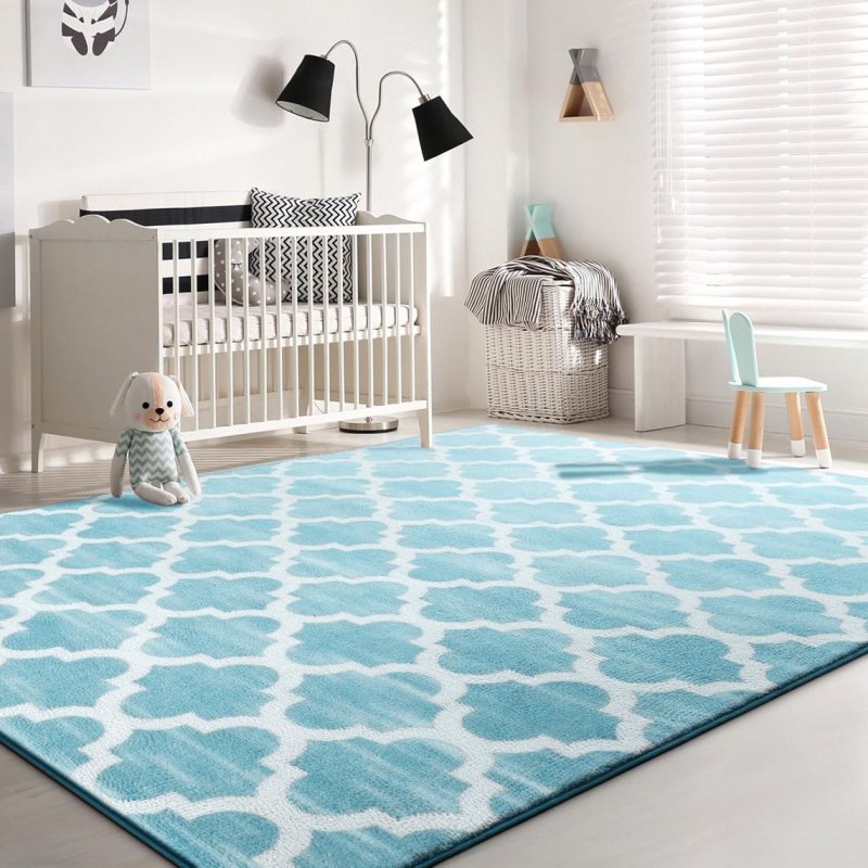 PLUSH CARPET CLOVER BLUE 1.20*1.70