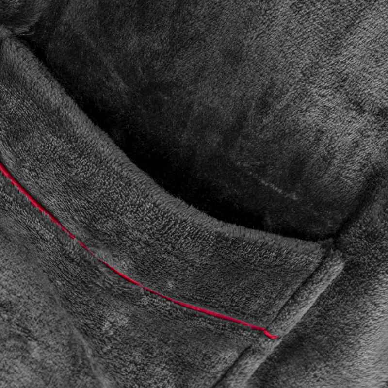 Bathrobe Roger Grey Red Men XL