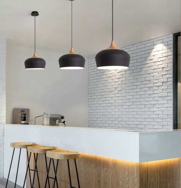 Pendant Lamp TOOLIGHT APP183-1CP BARI White Brown Metal E27