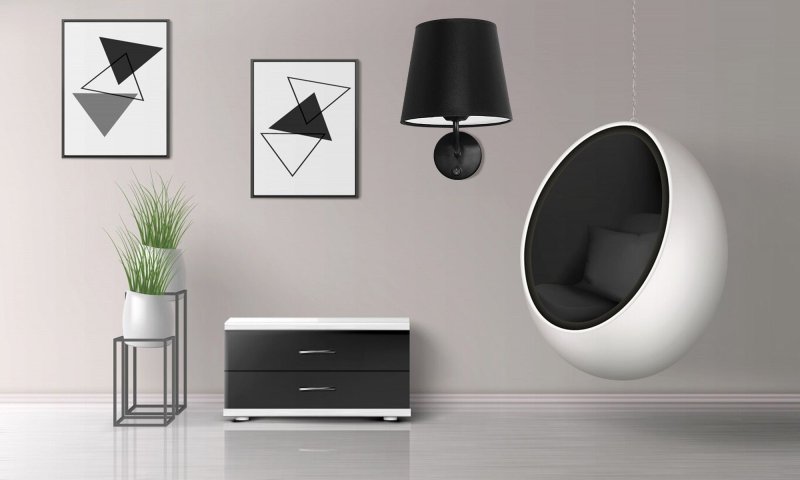 WALL LAMP TOOLIGHT APP1612-1W BLACK