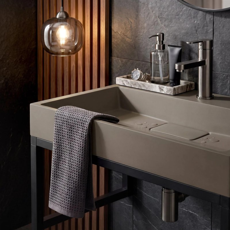 Rea Conglomerate Washbasin Goya Beige 70X46X14Cm