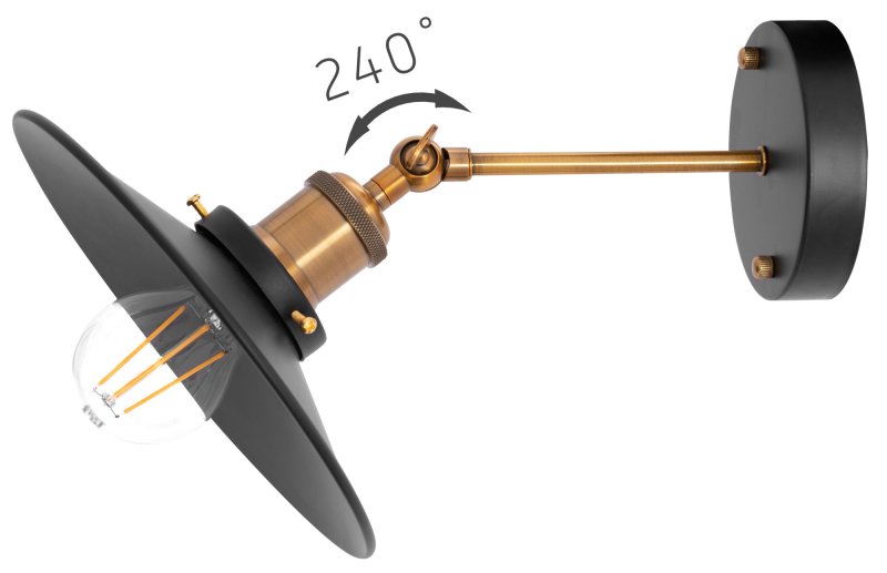 Wall Light Toolight APP184-1W E27 black