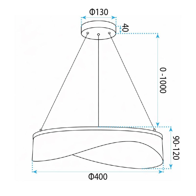 CEILING LAMP CHANDELIER REA G144-CP GOLD GOLD 40CM