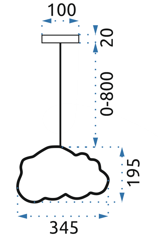Pendant Lamp Cloud Azure