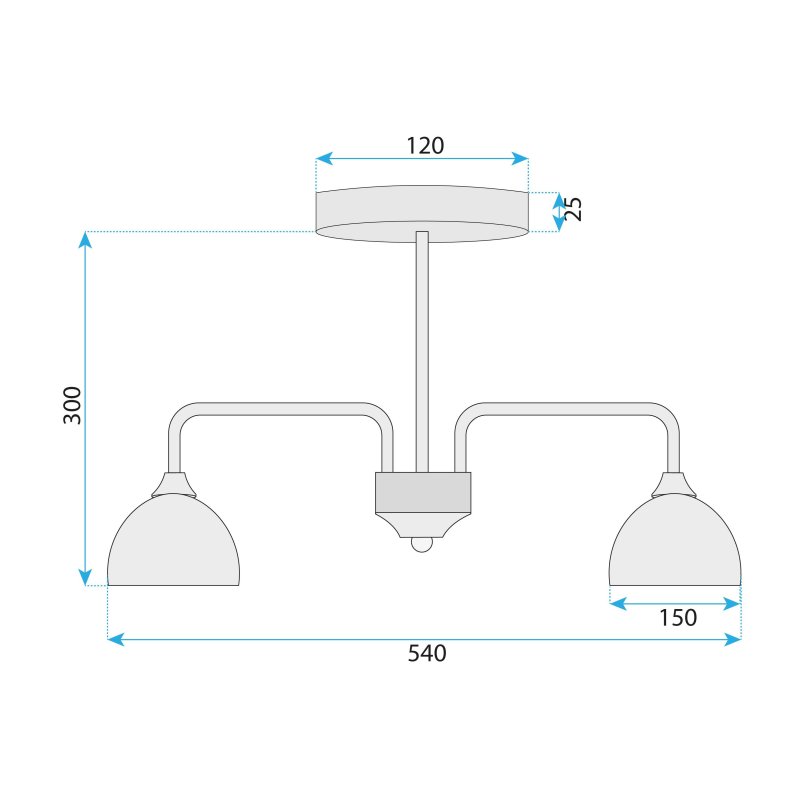 CEILING LAMP CHANDELIER TOOLIGHT G084-3C BLACK GREY