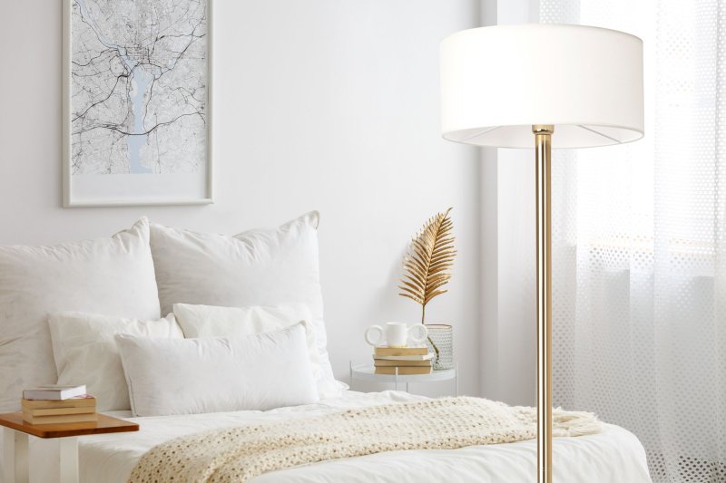 Floor Lamp Living Room Toolight APP966-3F Gold Round 1-light point E27 50x35x155cm