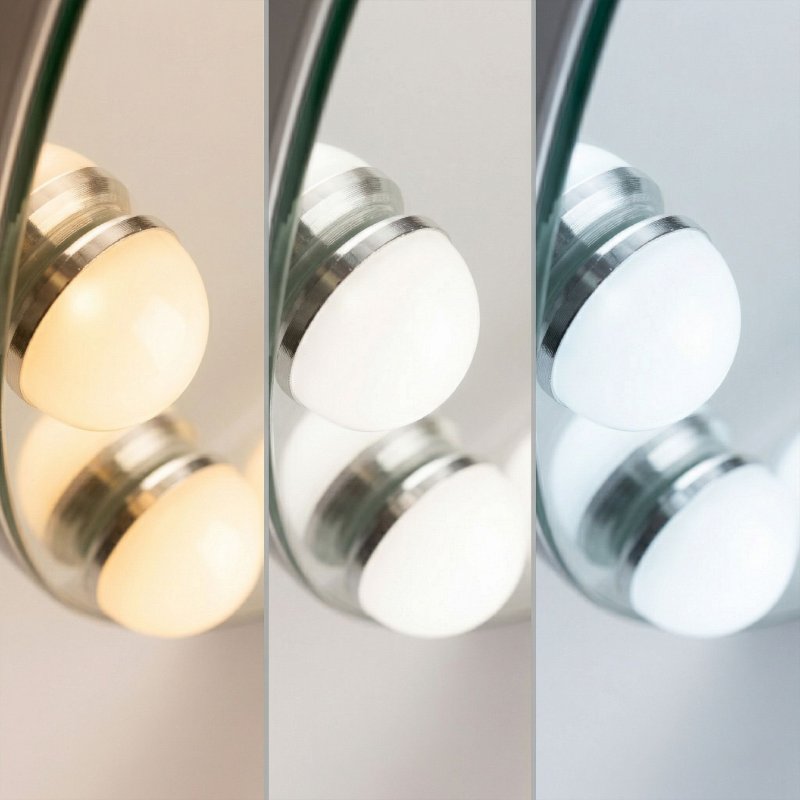 Mirror Rea Style Led Gold