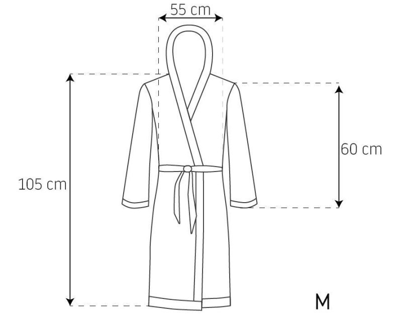 Bathrobe men Jordan Ecru Grey L