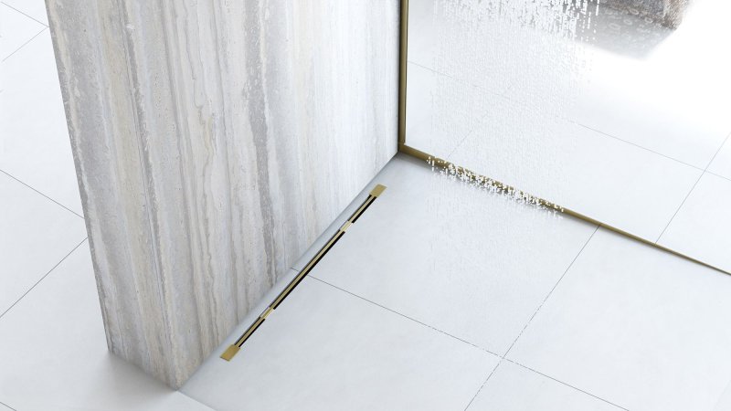 Linear drainage Rea Neo Ultra Slim Mirror Gold Pro 70