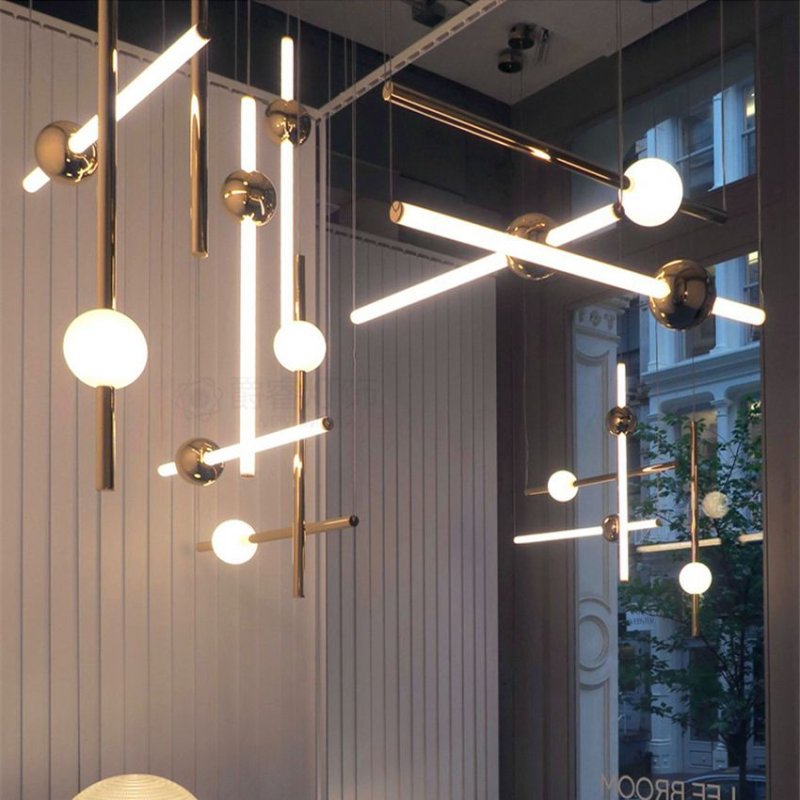 Pendant LED Lamp TOOLIGHT APP476-CP LONG White Gold 1-light point 12W 10x10x59-119cm