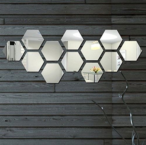 Set of 8 Hexagon mirrors