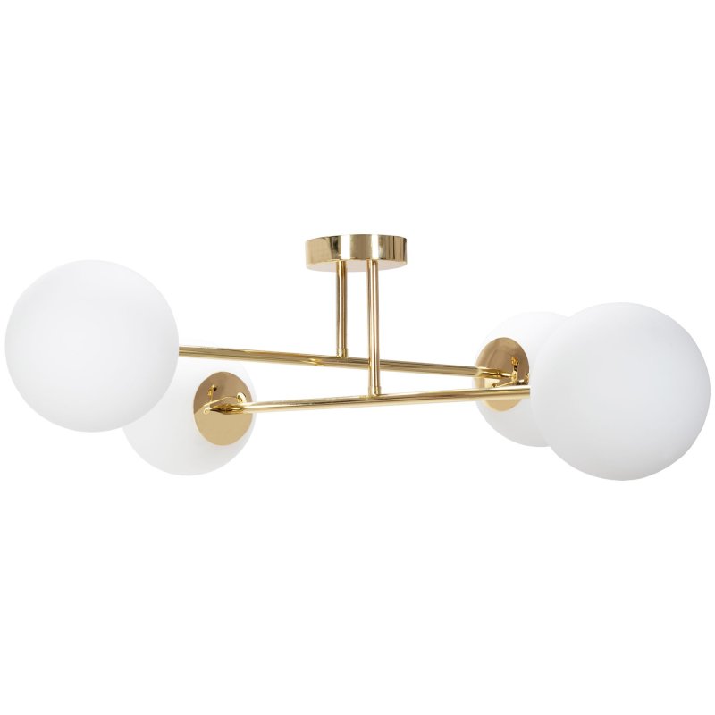 Ceiling Lamp Chandelier TOOLIGHT APP1248-4Cp Gold Metal Glass E27 4-light points