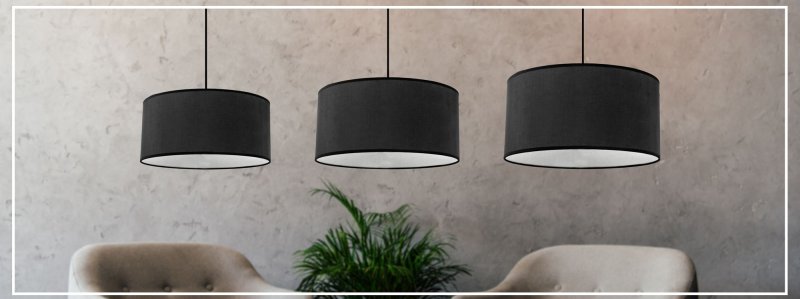 CEILING LAMP CHANDELIER TOOLIGHT APP623-1CP BLACK WHITE 40CM
