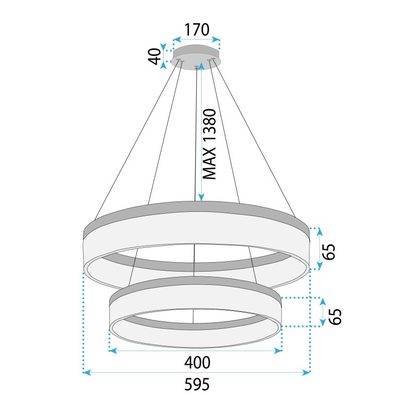 LED PENDANT LAMP TOOLIGHT LHJ049-CP2 30 GOLD