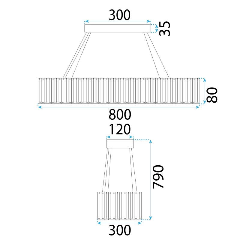 CEILING LAMP CHANDELIER TOOLIGHT LED APP1547-CP CHROME