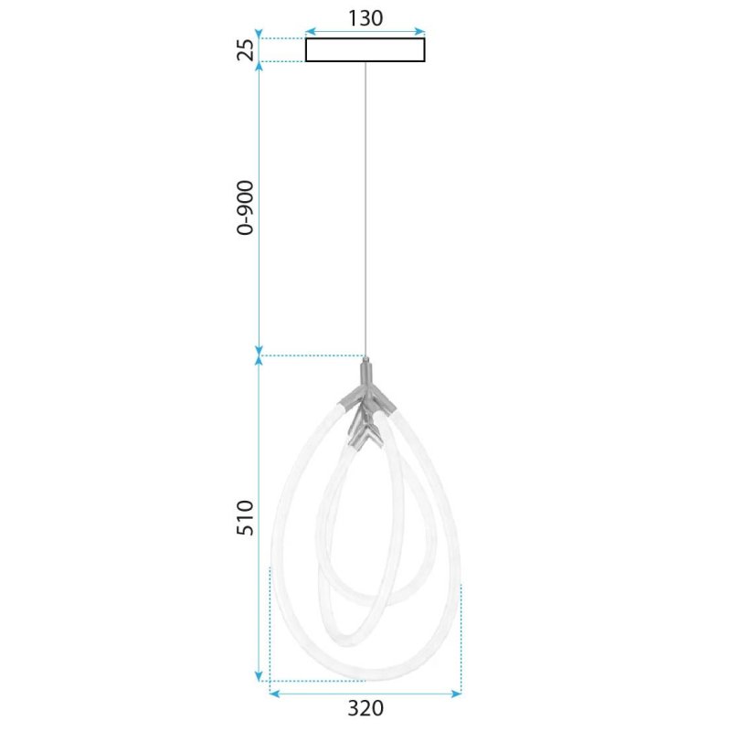CEILING LAMP CHANDELIER TOOLIGHT LED G018-CP GOLD