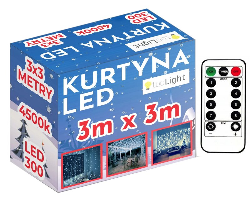 Curtain LED 300 Diode 3x3m