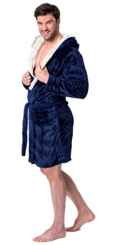 Bathrobe Jordan Navy-Grey Men L