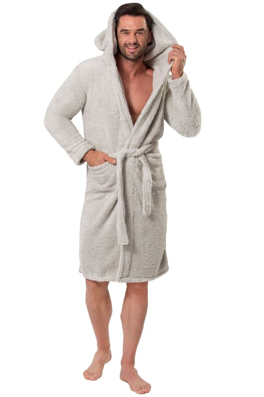 Bathrobe Teddy Grey Men S/M