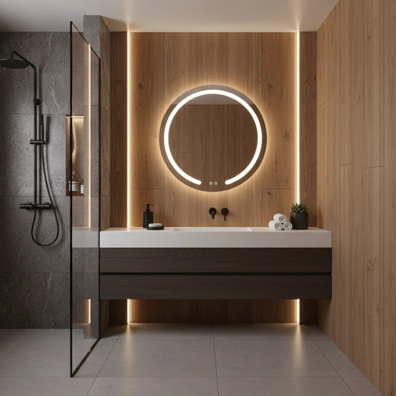MIRROR REA MODERN 70 LED TRANSPARENT