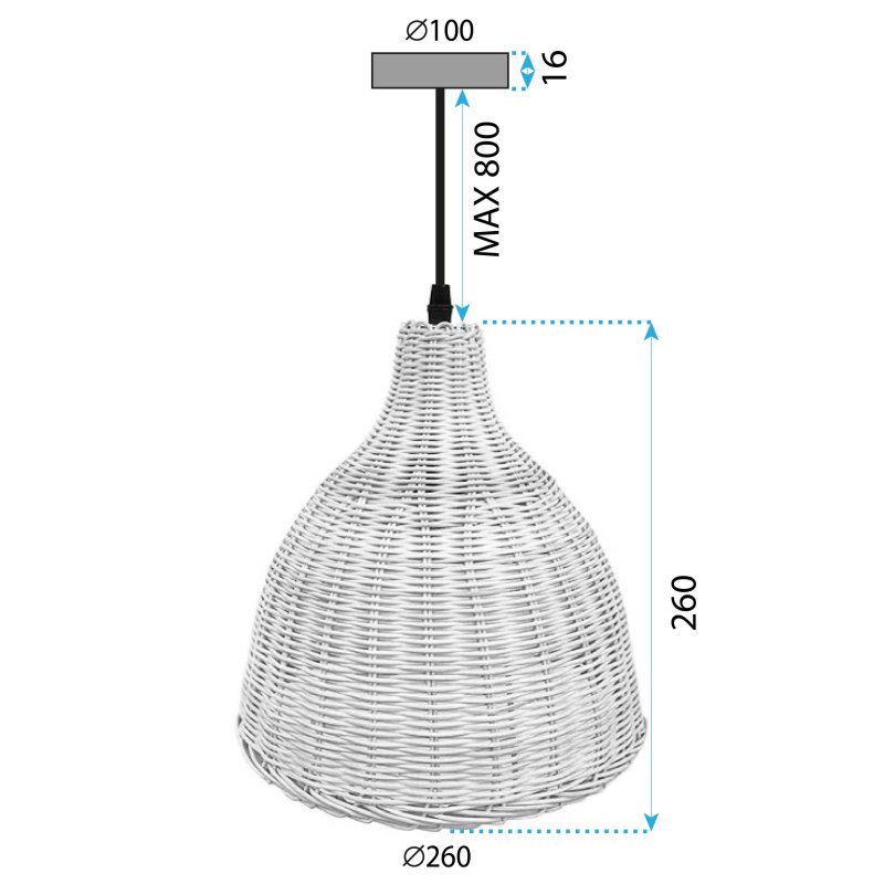 LAMP BOHO APP1645-1CP BEIGE