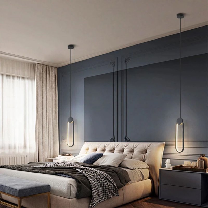 Pendant LED Lamp TOOLIGHT APP851-CP Black Metal Plastic 24W