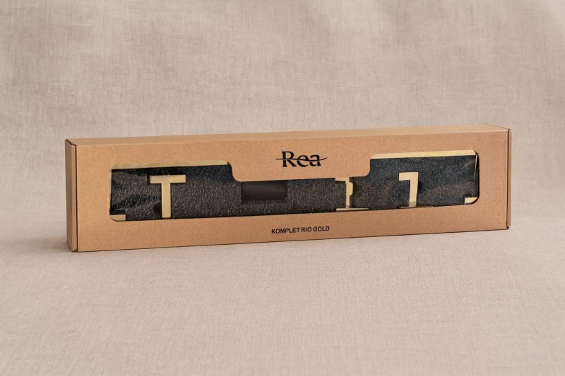 BATHROOM HOOK SET REA RIO GOLD 4 PIECES