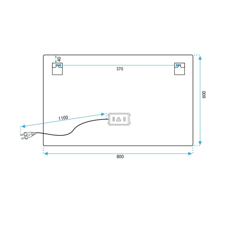 Bathroom LED Mirror REA P10407 80x60cm