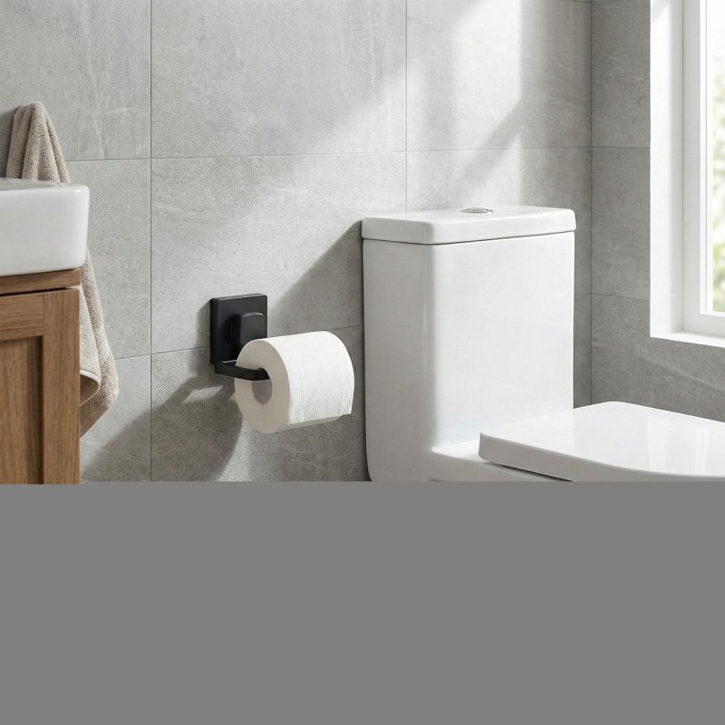 Toilet paper holder REA without drilling Black 381698