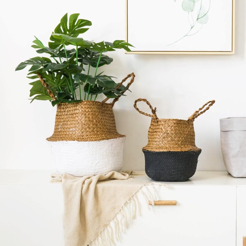 Natural boho-style basket YT21B-35