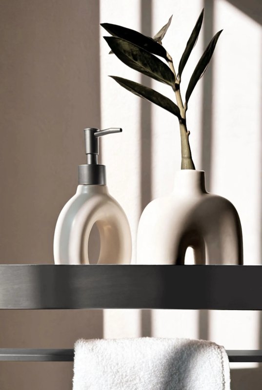 BATHROOM SHELF REA SF01-450 45CM BRUSH STEEL
