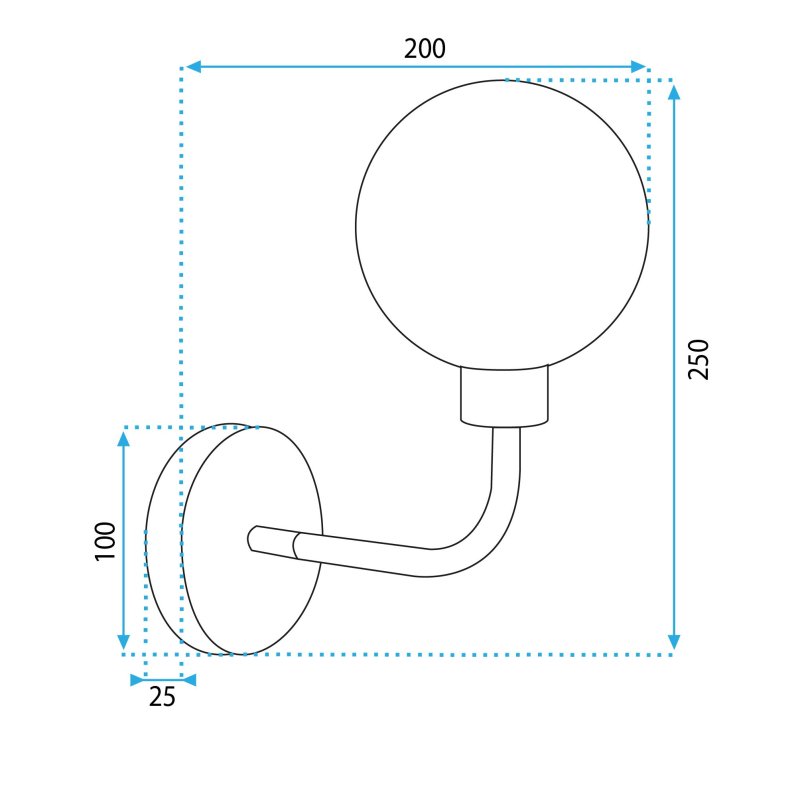 Wall lamp APP1301-1W Black Gold