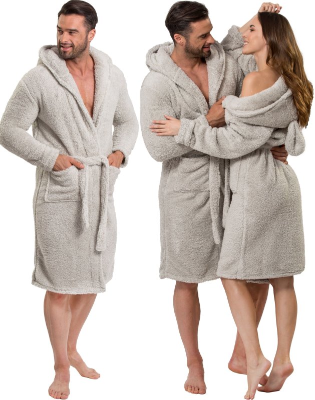 Bathrobe Teddy Grey Men S/M