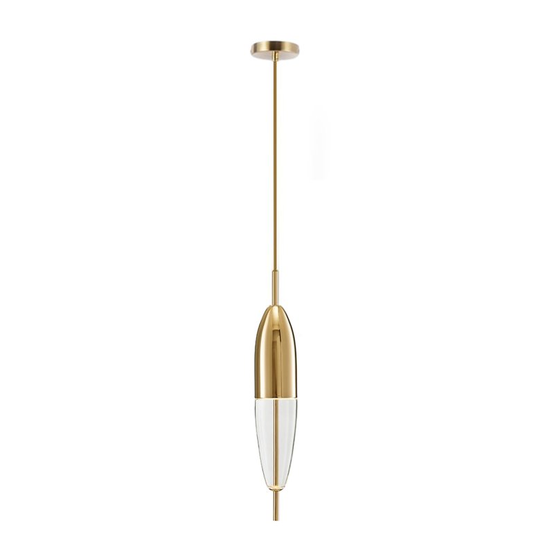 Pendant LED Lamp TOOLIGHT APP549-1CP Glass Metal Gold 1-light point 9x9x60-140cm