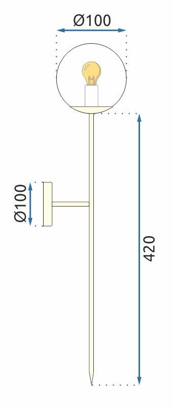 Wall Light Toolight APP577-1W G9 black