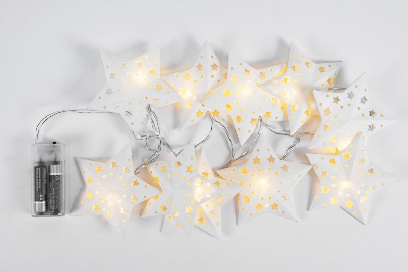 Christmas tree lights LED paper stars CD008