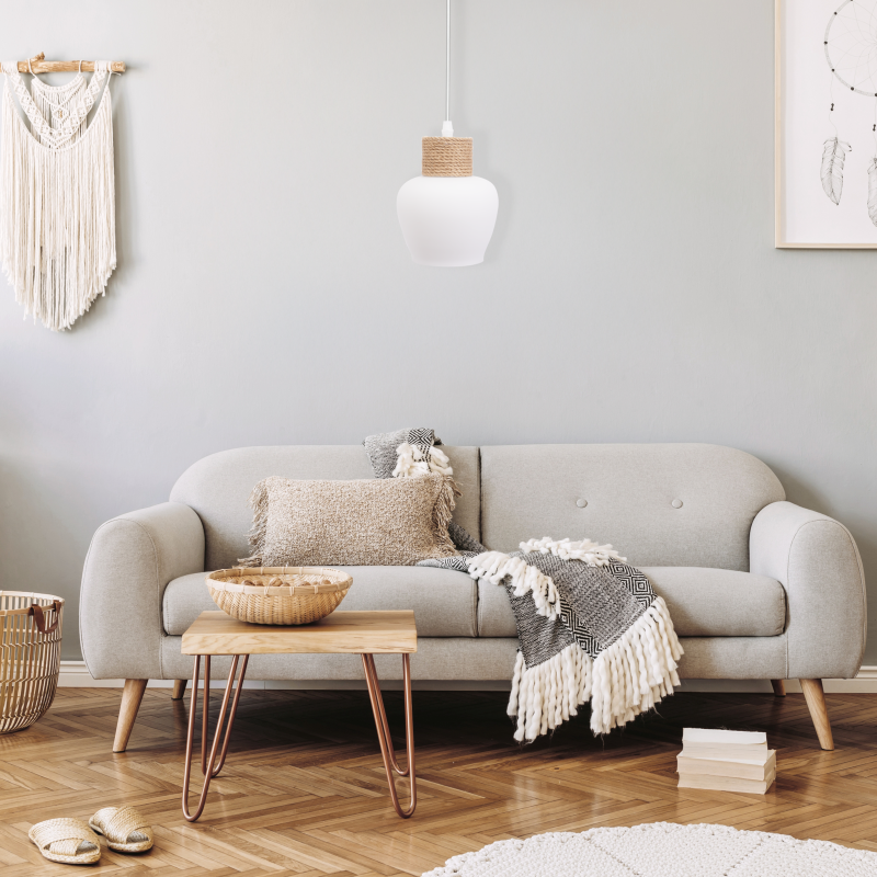 CEILING LAMP CHANDELIER TOOLIGHT APP1591-1CP BOHO WHITE BEIGE