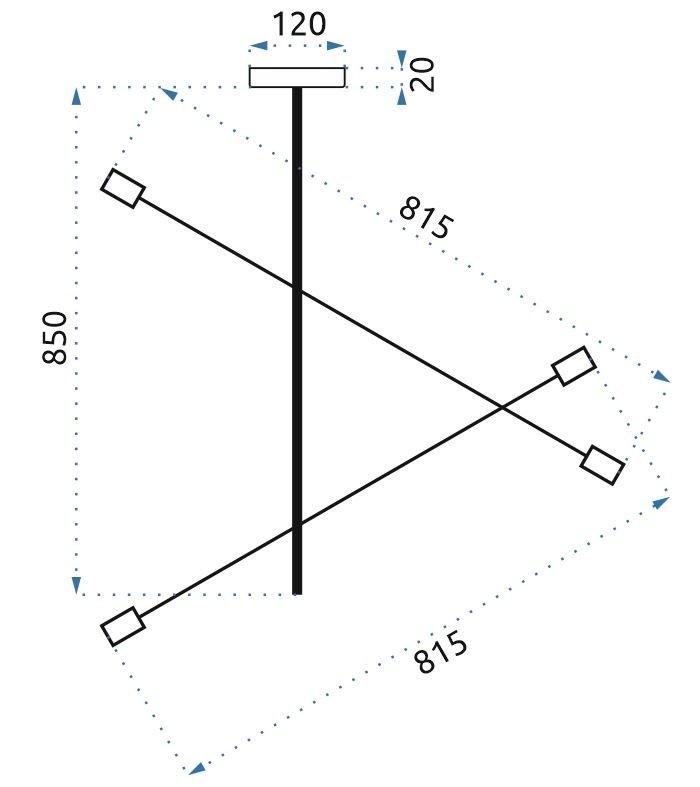LAMP APP479-4C GOLD 81,5x12x85cm