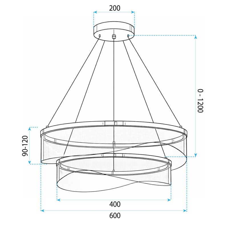 CEILING LAMP CHANDELIER REA G146-2CP GOLD
