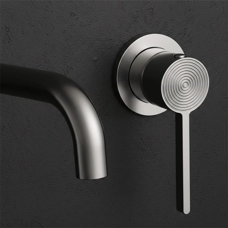 WALL MOUNTED BASIN FAUCET REA FOSTER BRUSH STEEL +BOX