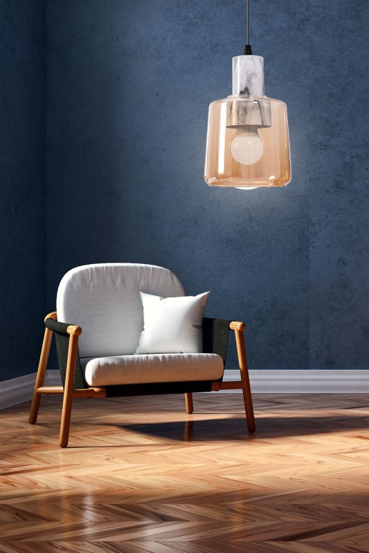 Pendant Lamp TOOLIGHT APP1011-1CP Beige E27 1-light point