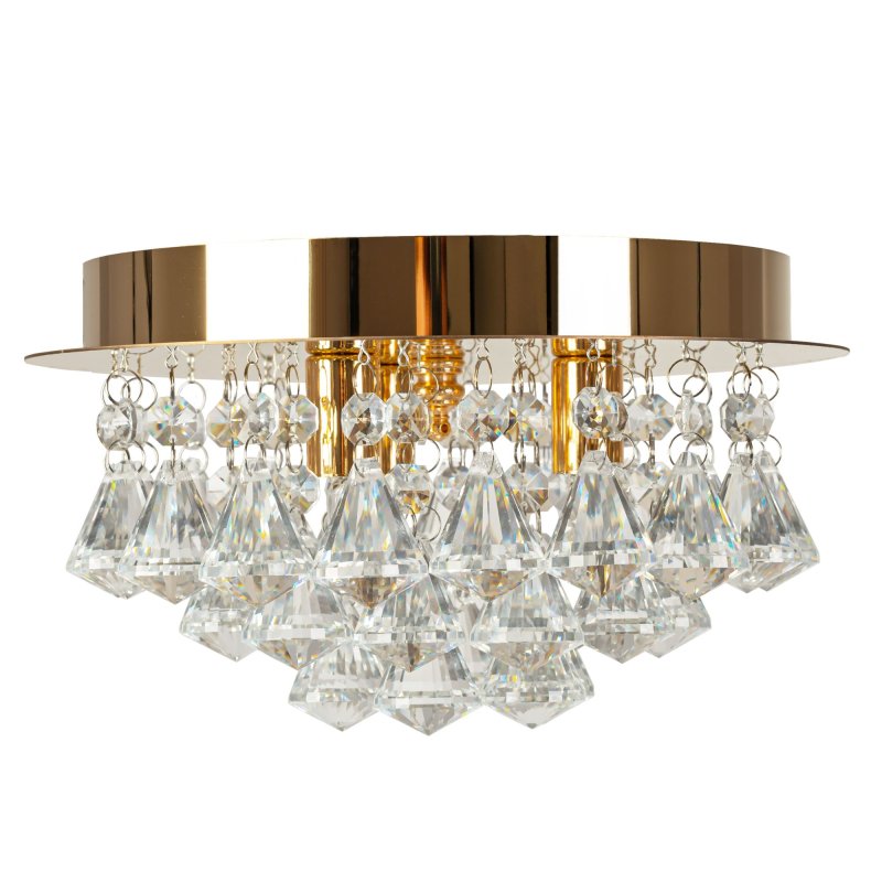 Ceiling Lamp Chandelier TOOLIGHT APP1038-3Cp Cristal Gold 3-light points G9 25x25x14,5Cm