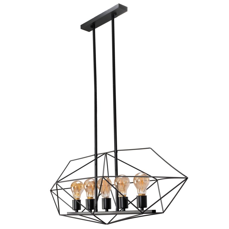 Pendant Lamp TOOLIGHT APP1037-5CP Black 5-light points E27 29x82x88cm