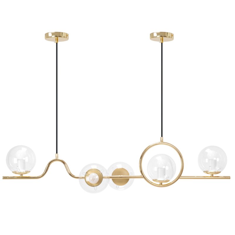 Pendant Lamp TOOLIGHT APP1023-5CP Gold 5-light points E27 12x100x20-110cm