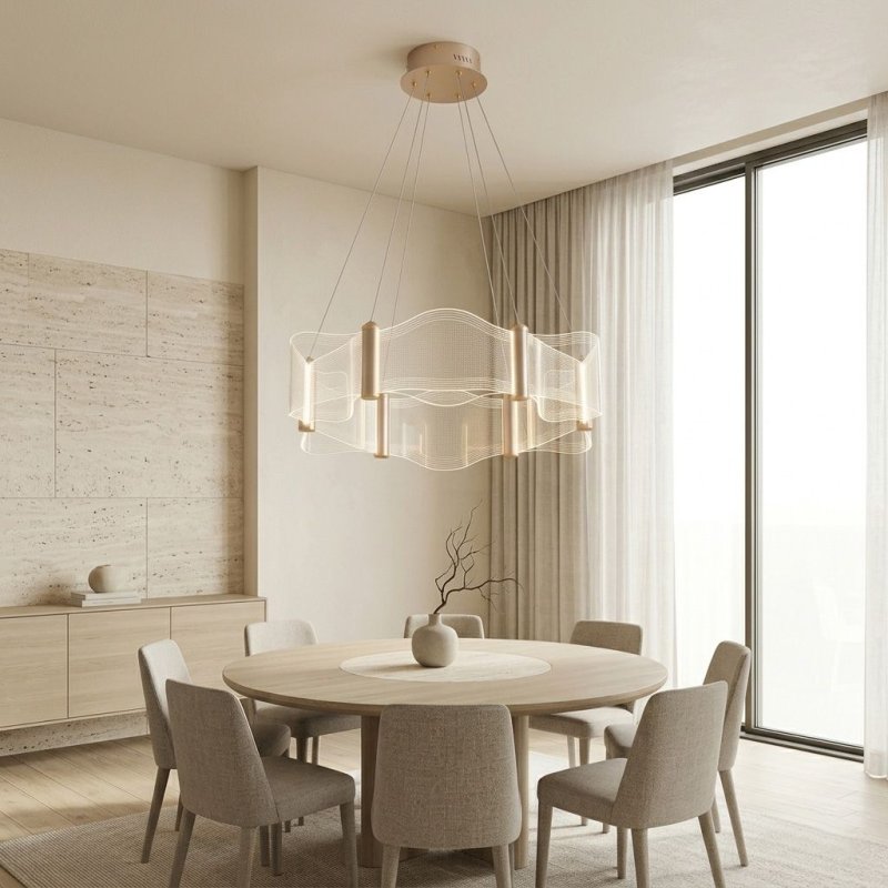 CEILING LAMP CHANDELIER REA G151-CP GOLD 60CM