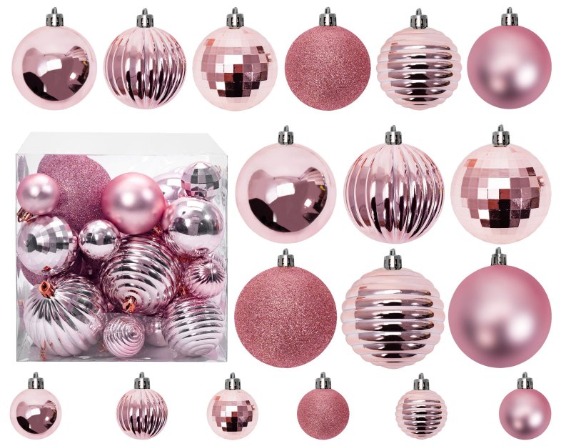 Christmas balls 311433 ROSE RED